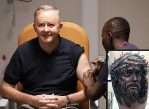 Albanese gets ‘Jesus tattoo’ in appeal to Christian voters