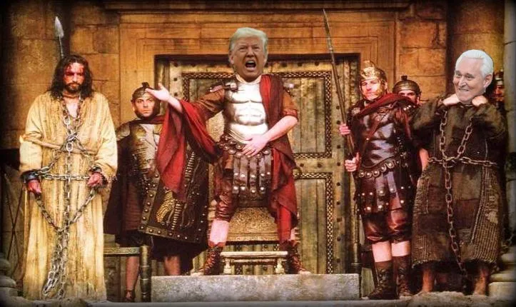 Trump releases Barabbas, claims Democrats set him up