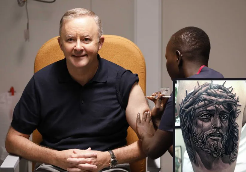 Albanese gets ‘Jesus tattoo’ in appeal to Christian voters