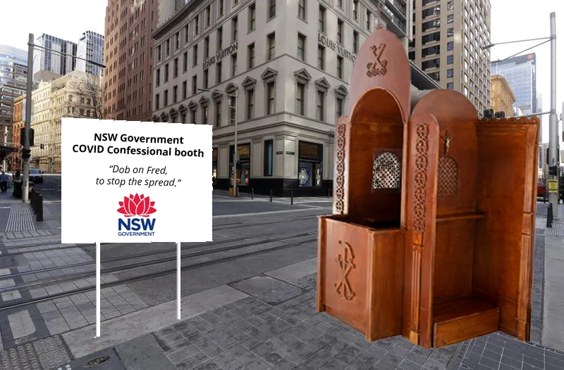 Government install ‘COVID confessional booths’ for anonymous lockdown violation tip-offs