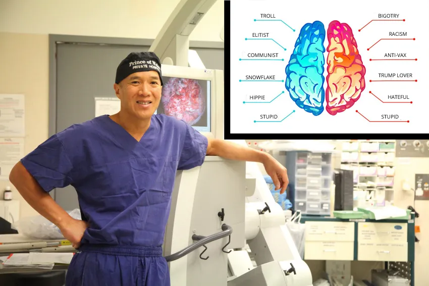 Charlie Teo now offering ‘political brain surgeries’ which remove offending left/right hemispheres