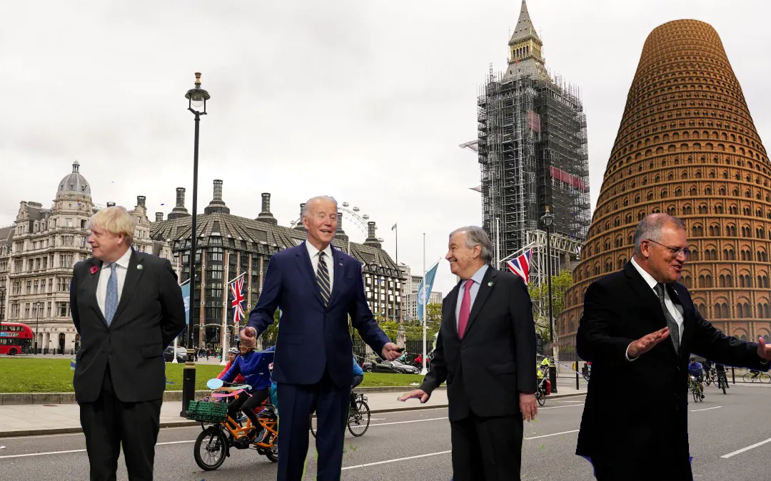 Leaders finally complete Climate Tower of Glasgow, sound even more confused